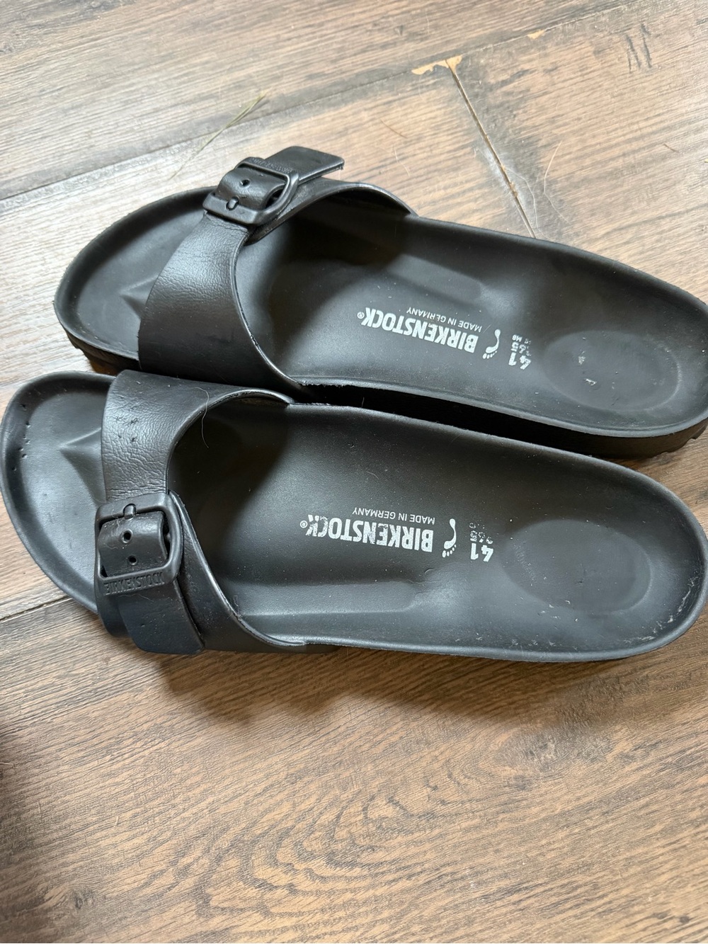 Birkenstock Kids Black EVA Single Strap Slide Sandals